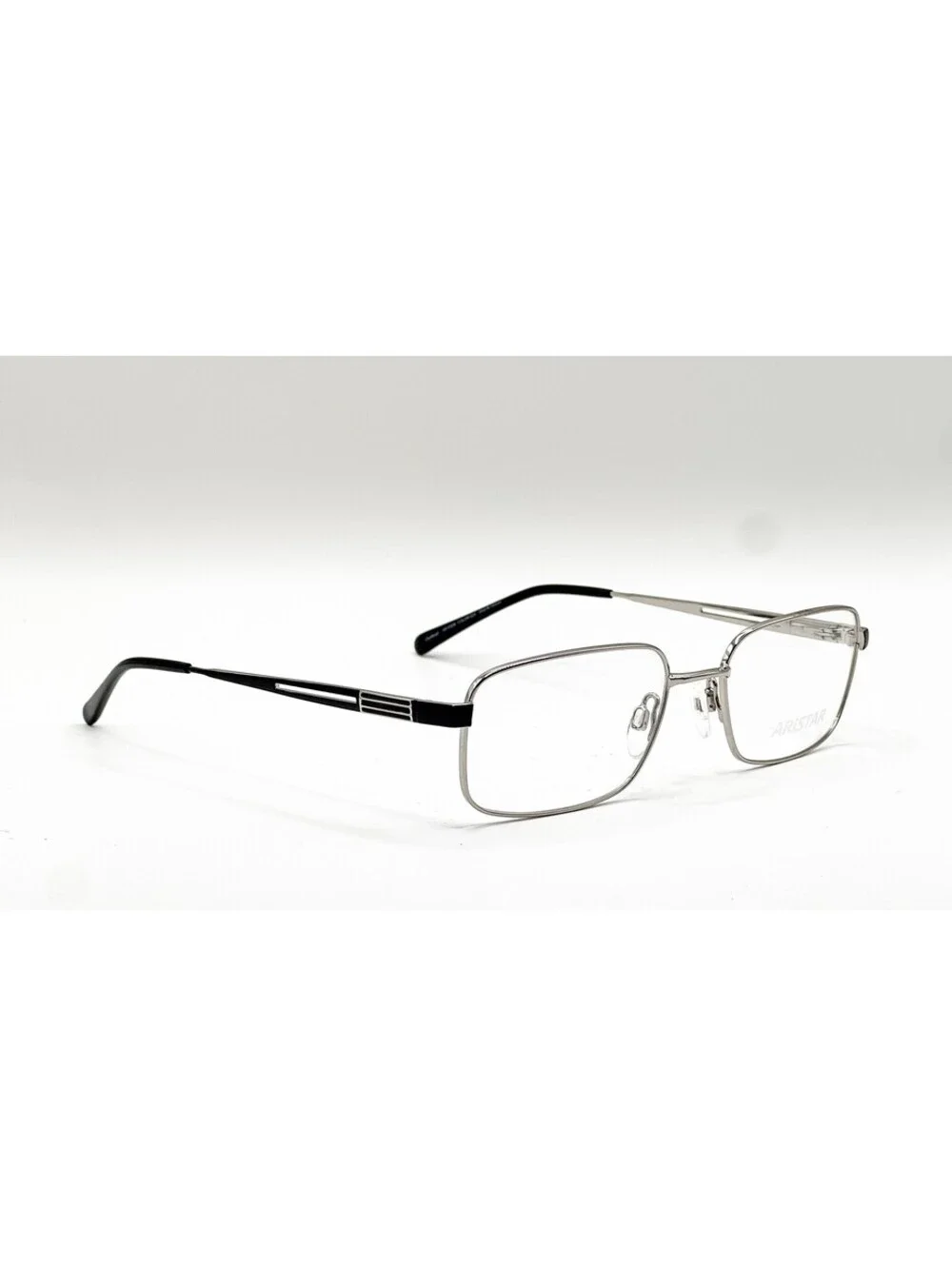 Aristar AR16208 524 Silver Rectangle Authentic Eyeglass Frames 54-18